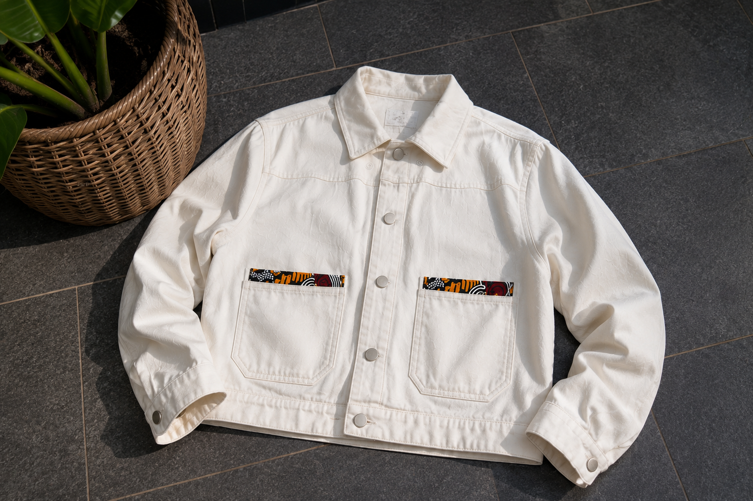 Ivory Denim Jacket
