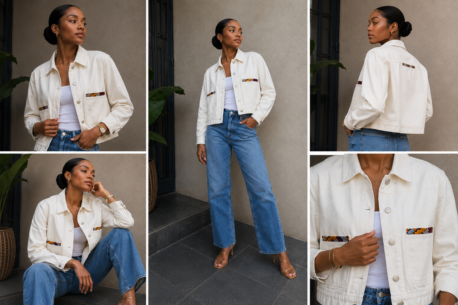 Ivory Denim Jacket