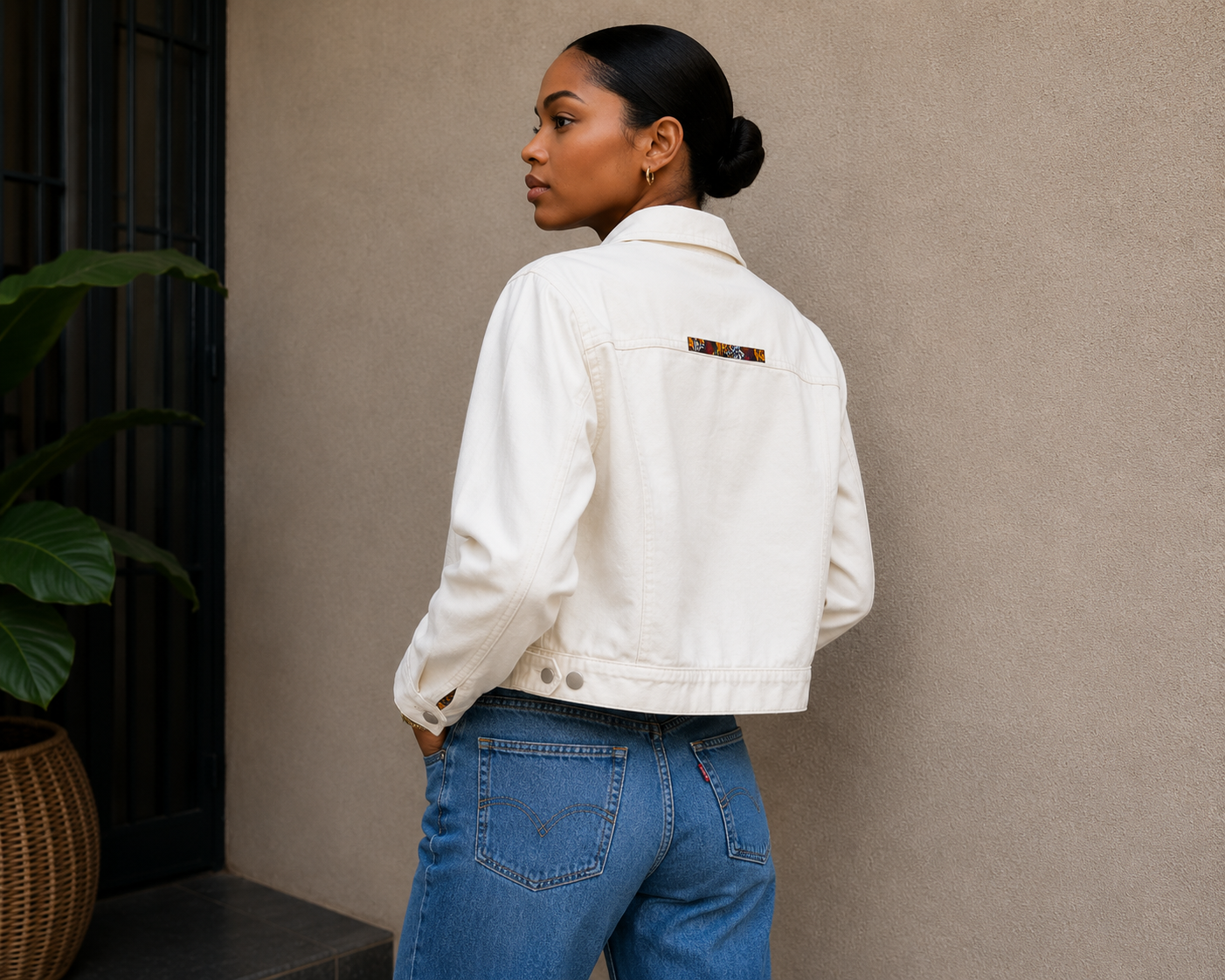 Ivory Denim Jacket