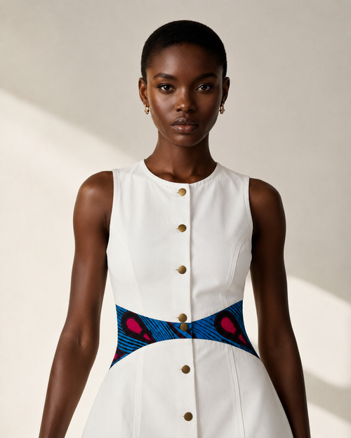 AZURÍE Ankara Mini Dress