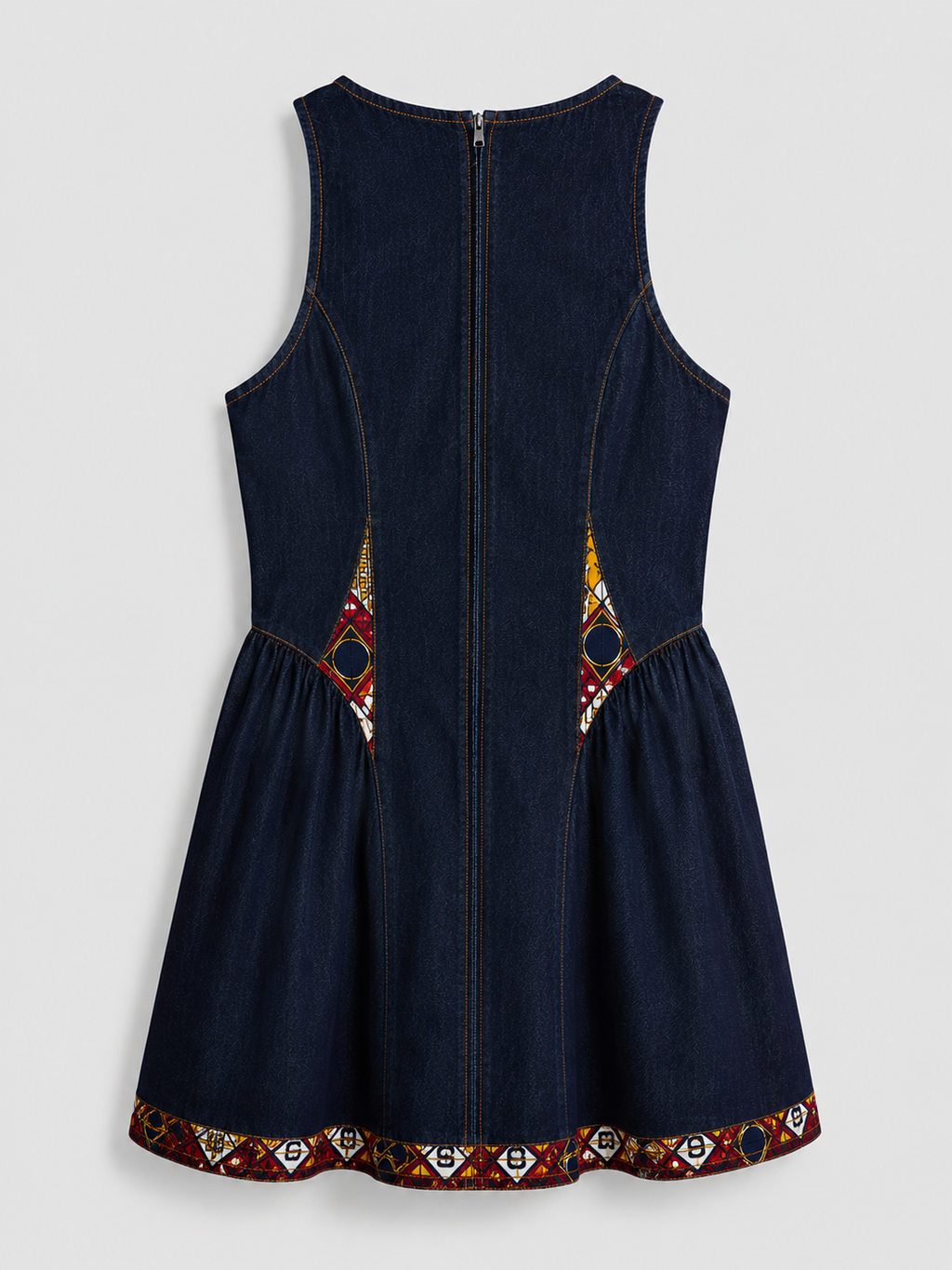 ZADIÉ Denim Ankara Mini Dress